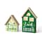 Glitzhome® Lighted St. Patrick's Wooden House Table Décor Set